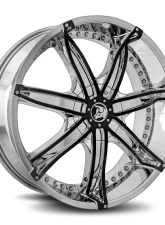 Diablo DNA Wheel 22x8.5 Blank 18 73.1 Chrome                                     - DNA-228BLNK1873 - Image 3